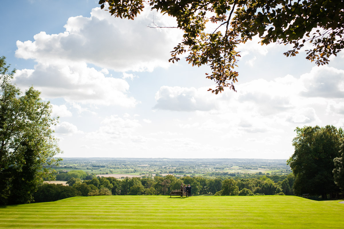 View from Boughton Monchelsea Place wedding venue
