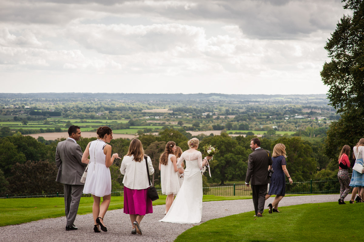 View across Kent downs from Boughton Monchelsea Place on Andrea and Matthews wedding