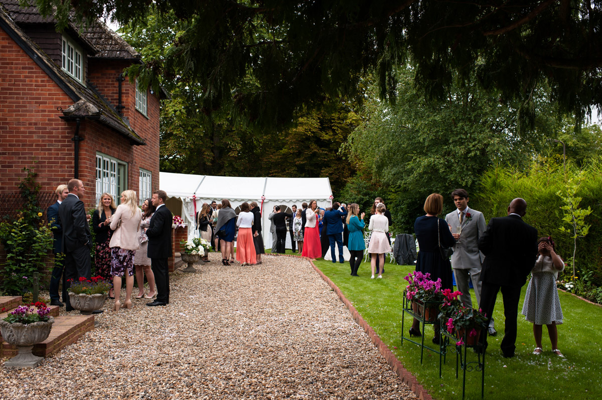 Kent garden wedding reception