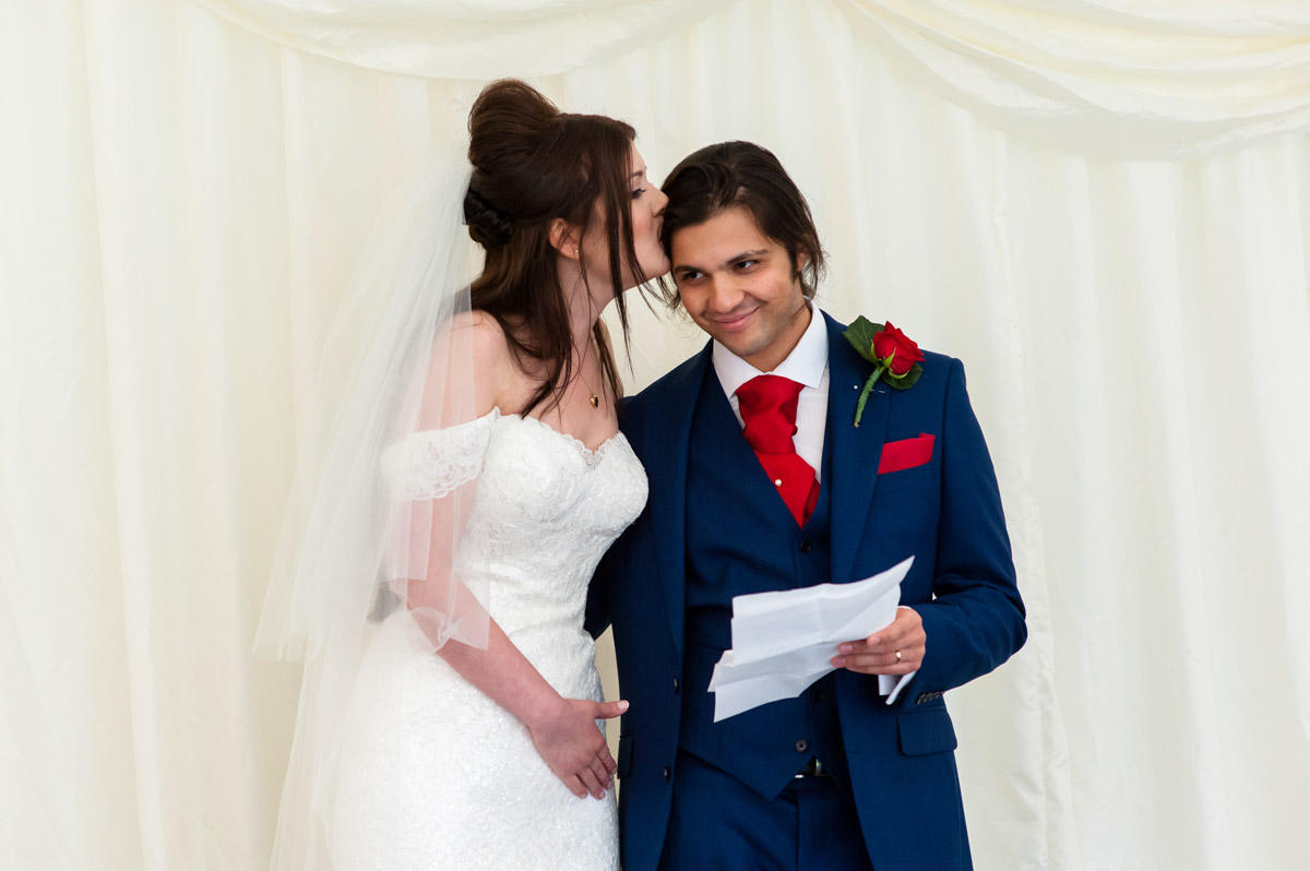See wedding speech at reception in Kent