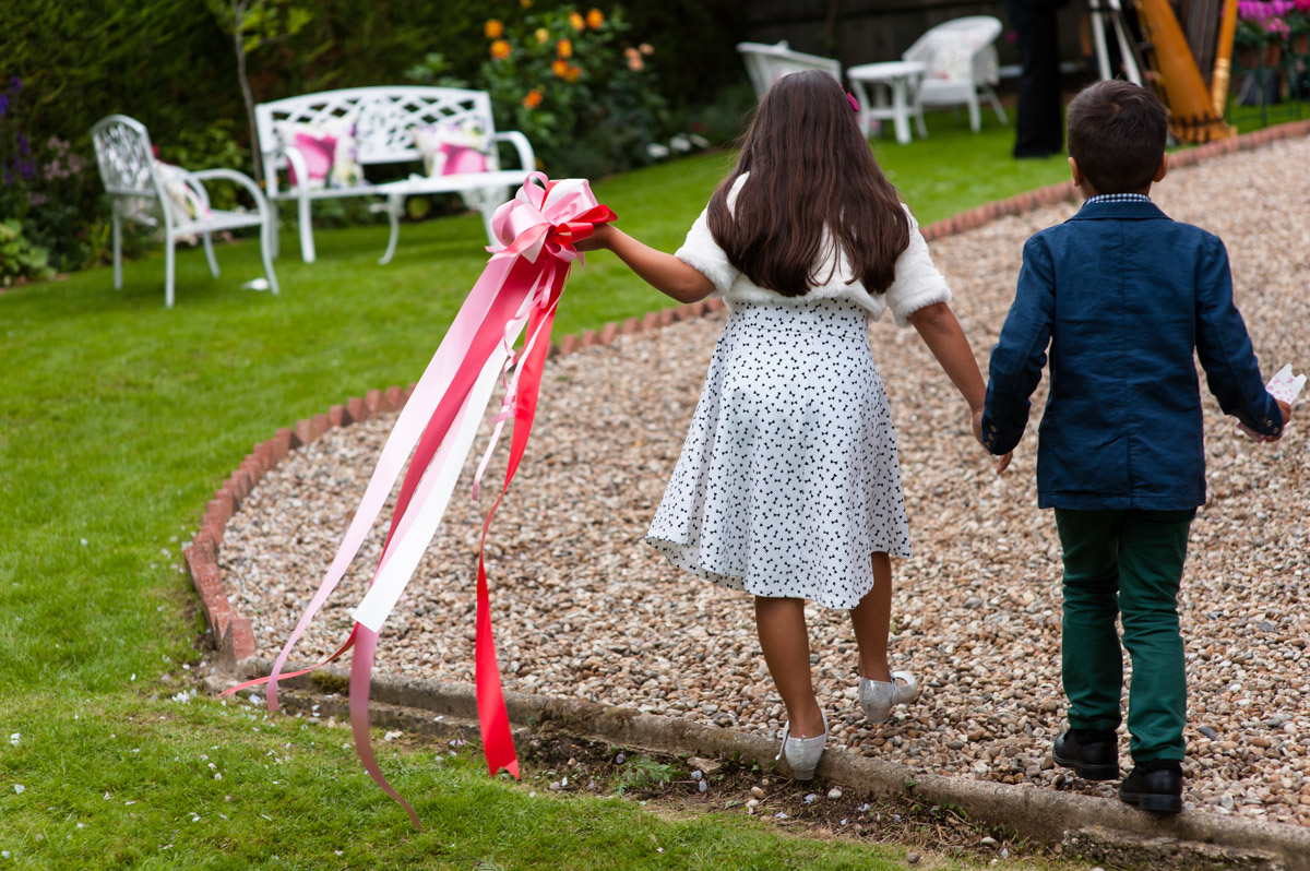 Photograph of children playing at Marianne and Sebs wedding reception