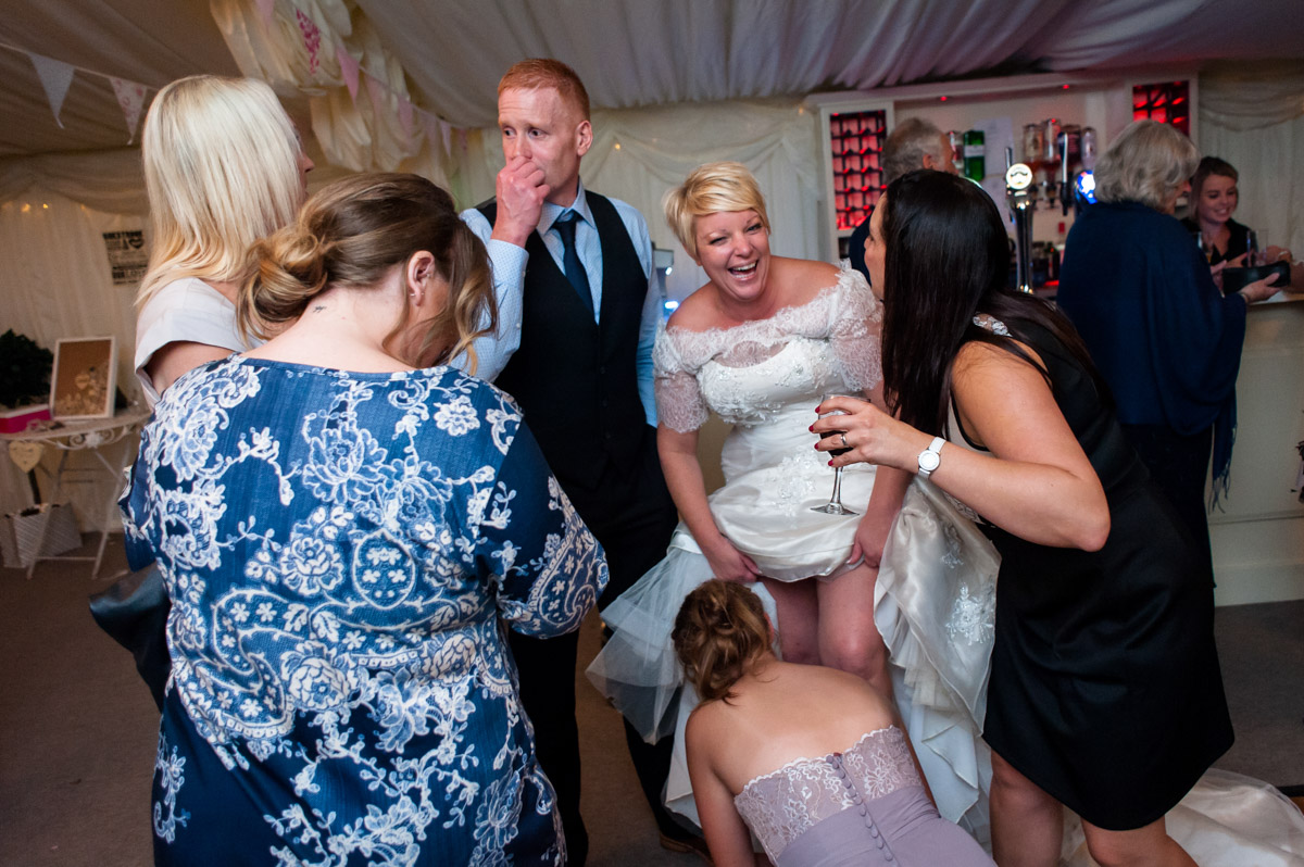 Photograph of Kelly and Stuarts wedding reception at hayne Barn House in Kent