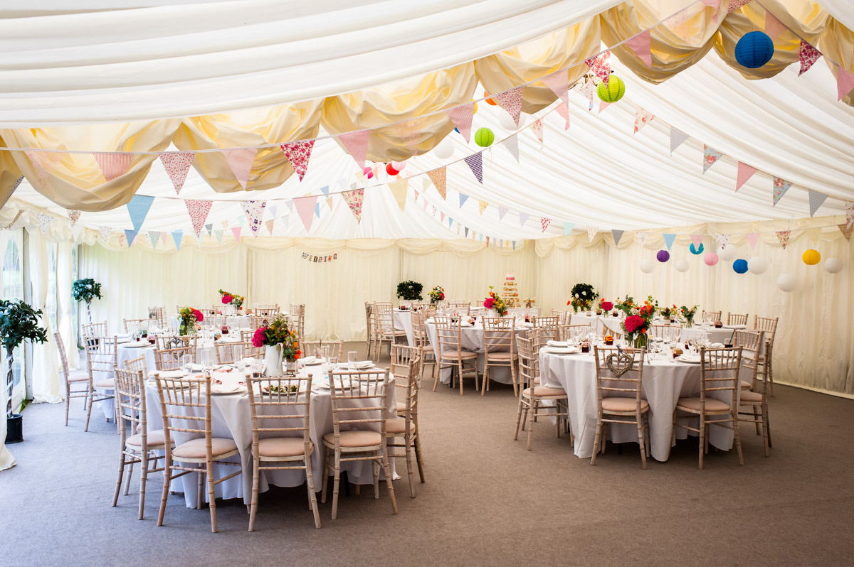 Photo of marquee at Hayne Barn House