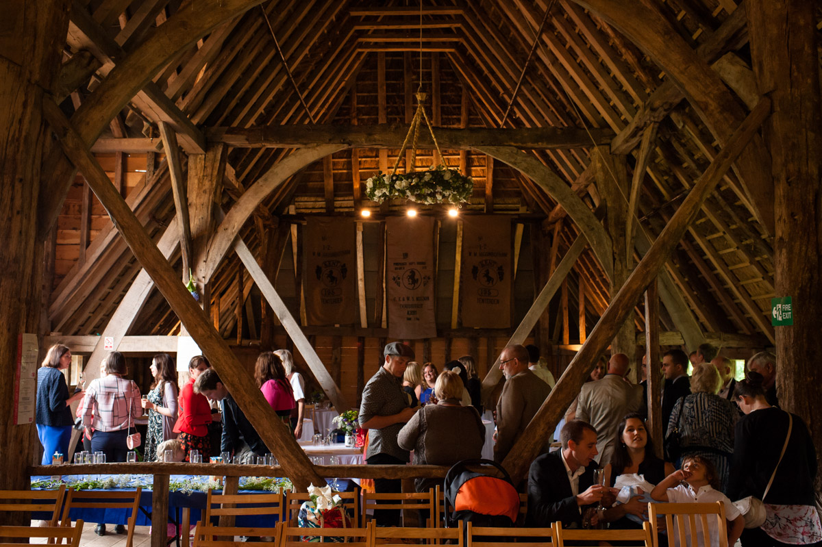 Photograph of inside Ratsbury barn wedding venue in Kent