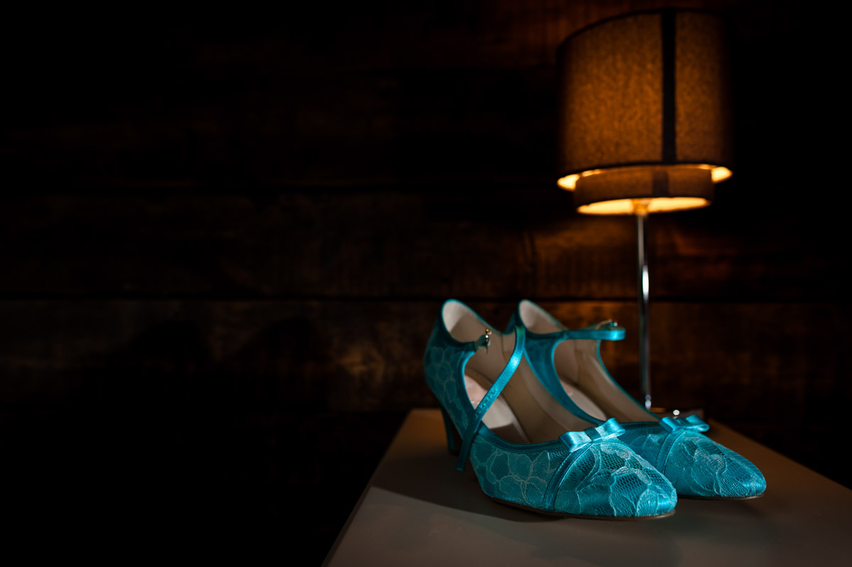 Laura wedding shoes photographed and lit by off camera flash