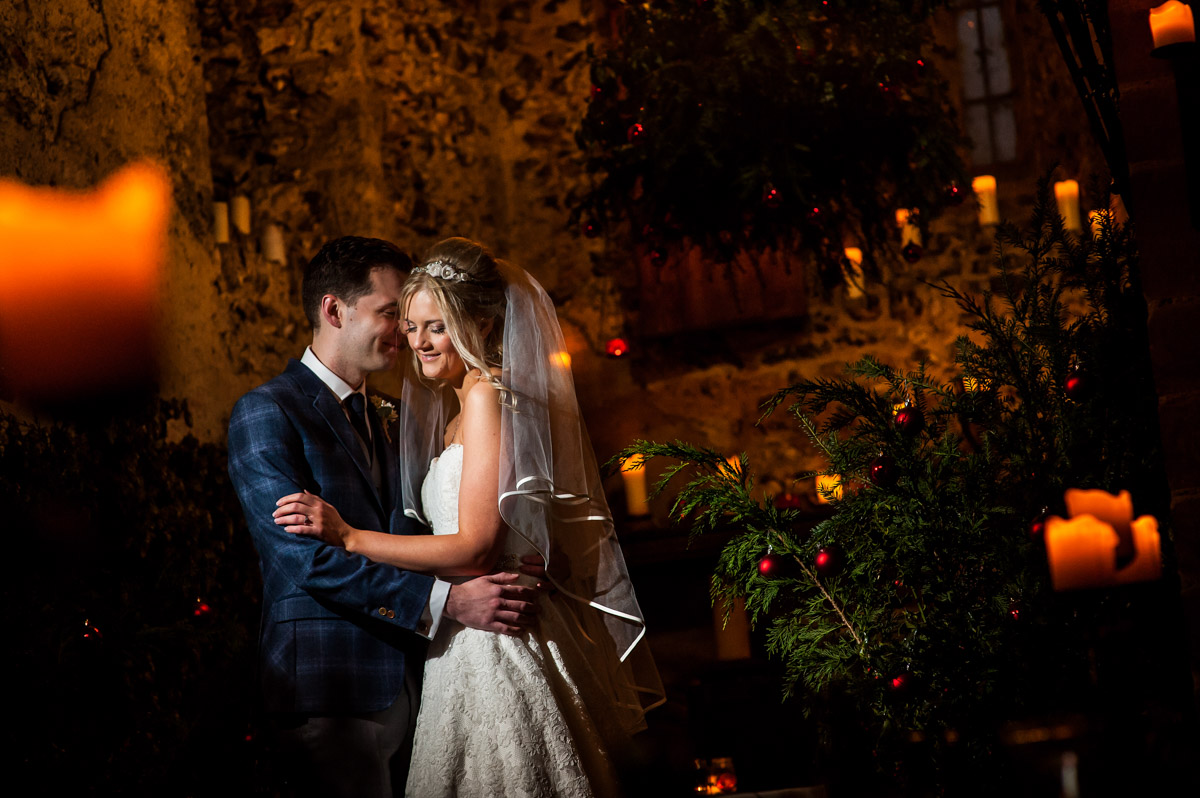 Couple wedding photograph of Sara and Phil inside Dode in Kent