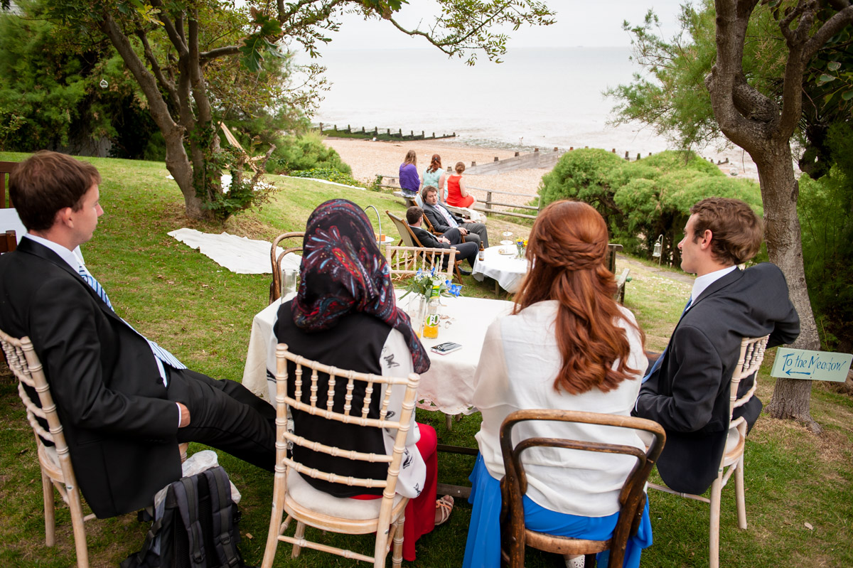 Photograph of wedding reception in the gardens at The Beacon House
