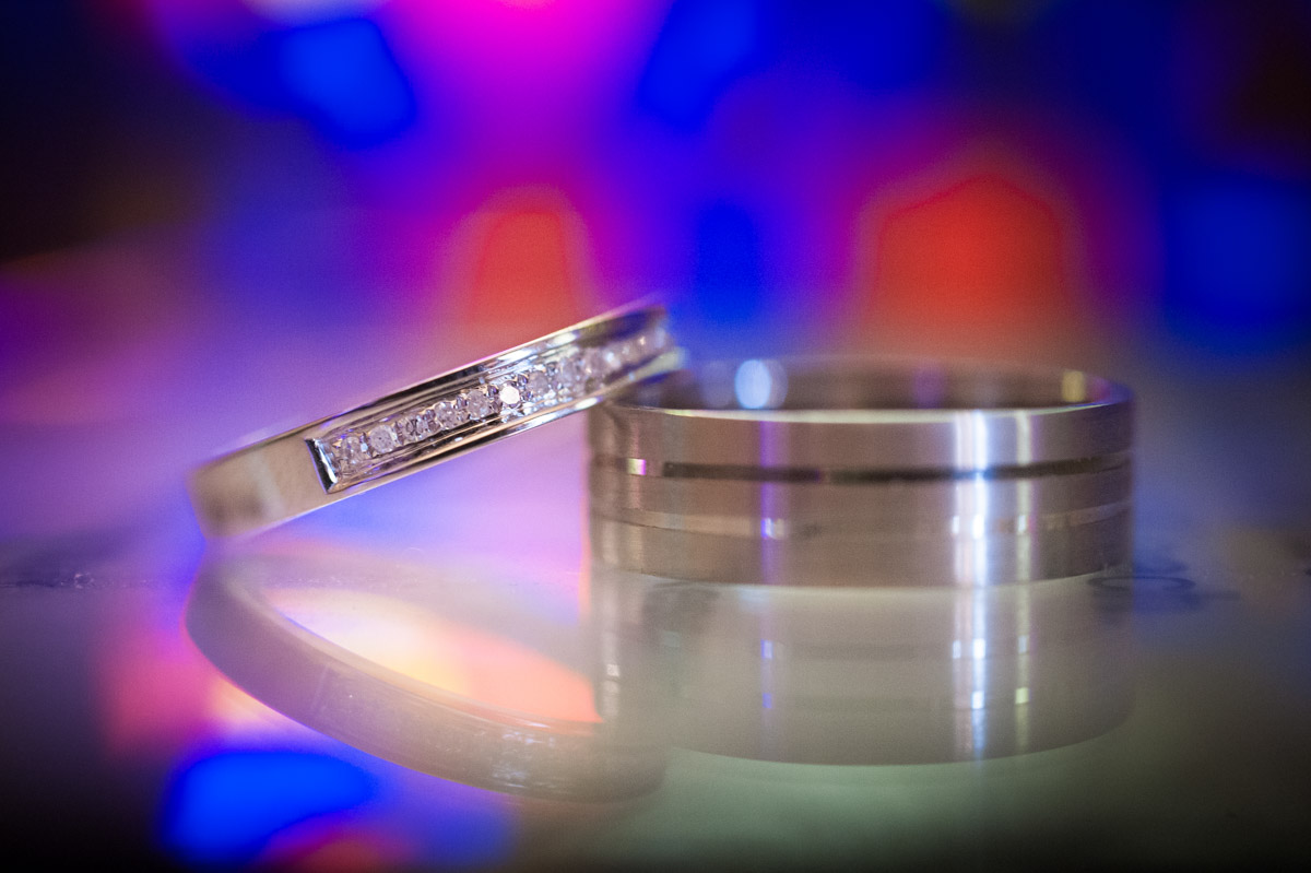 Photograph of wedding details such as these wedding rings are important parts of the wedding day