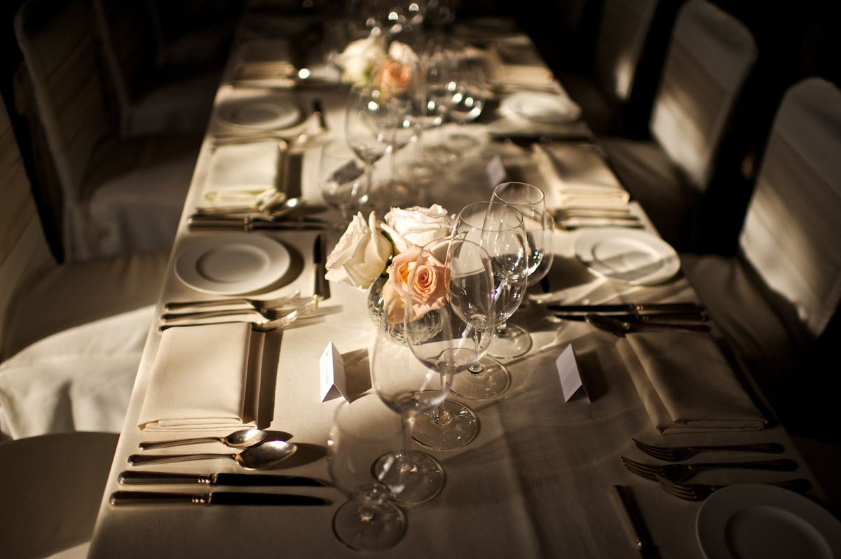 photograph of wedding tables at leeds castle