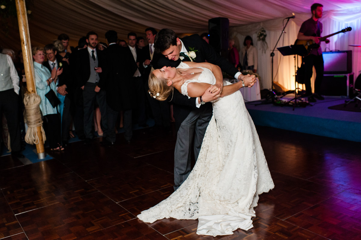 Nick and Olivia dance at their kent wedding reception