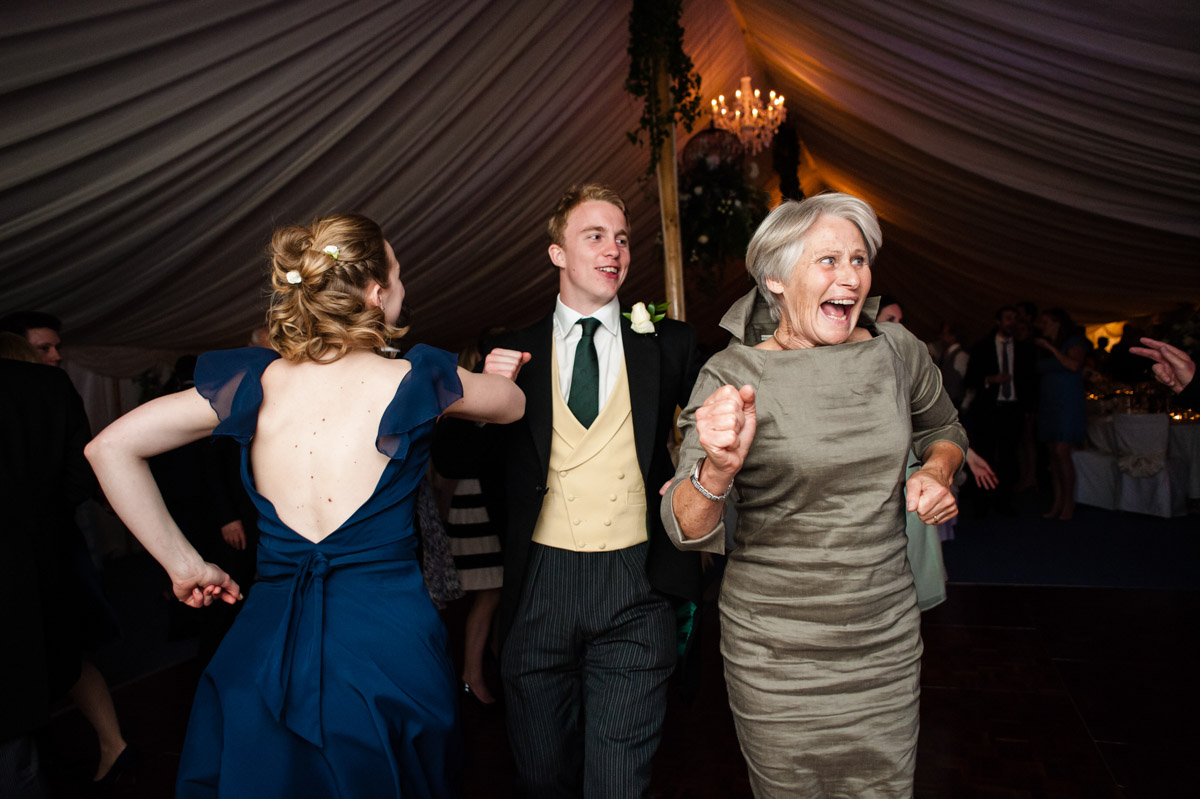 Wedding guests dance at Olivia and nicks reception in Kent