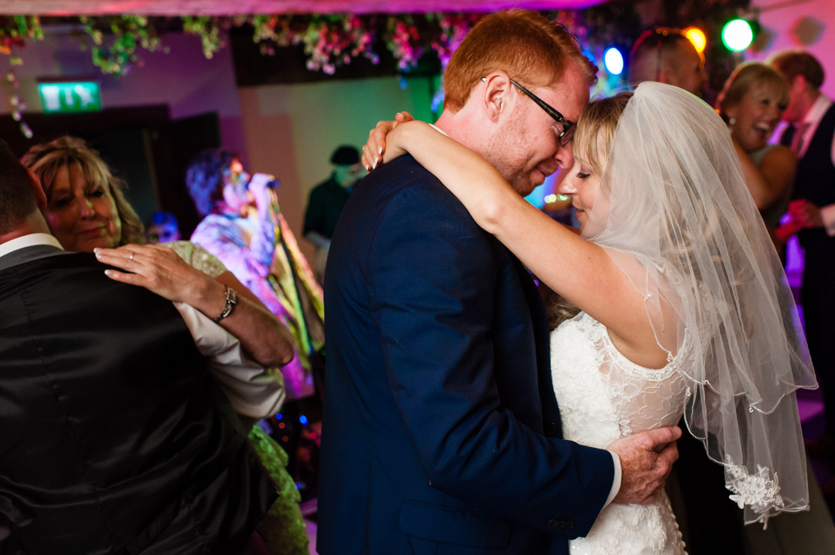 Selian and mark are photographed during their first dance at st augustines priory on their wedding day