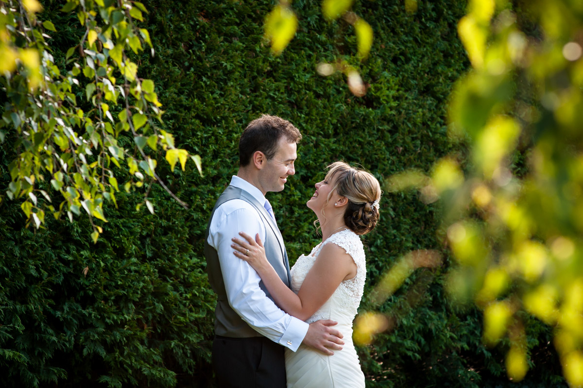 Photo of bride and groom at Winters Barn on their wedding day