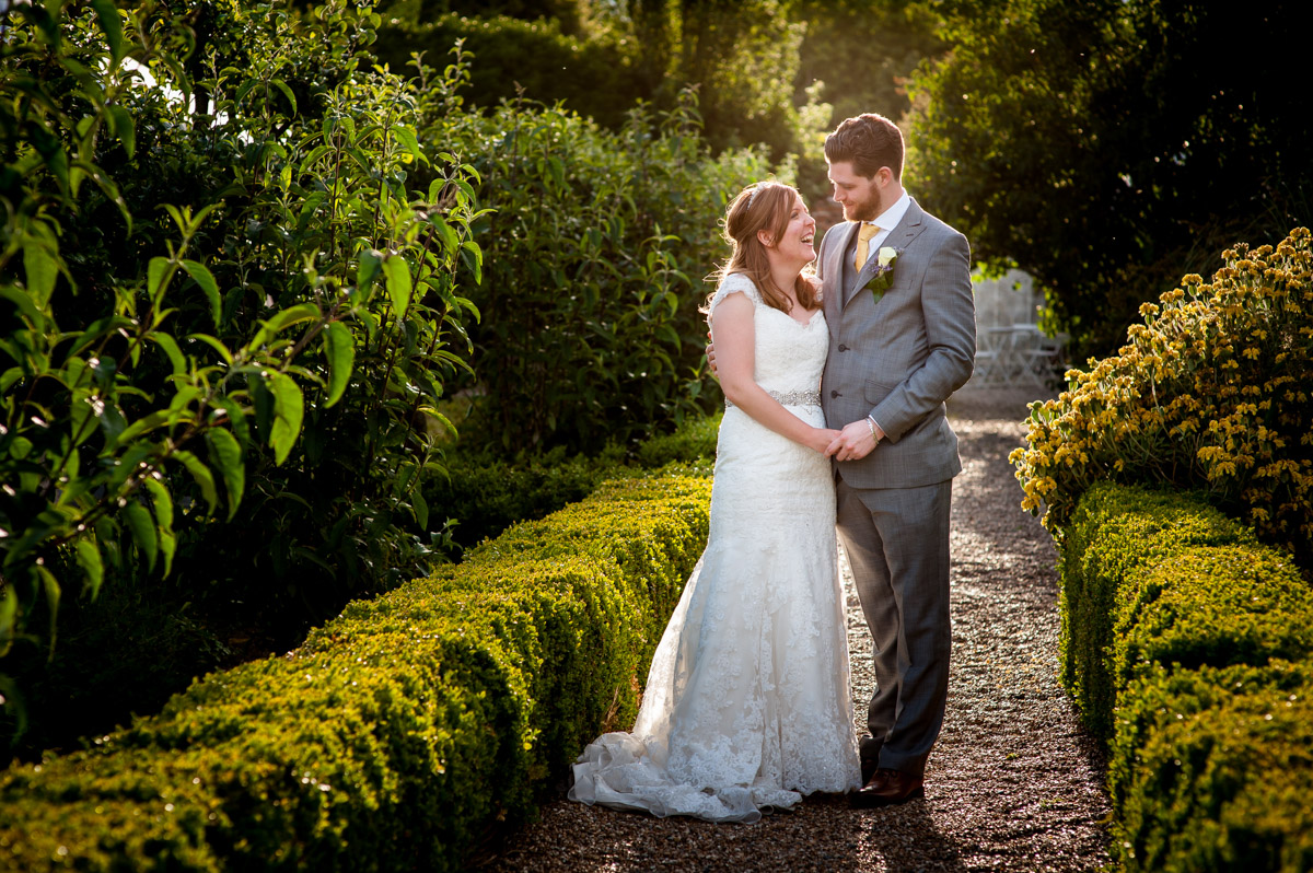 Romantic wedding photography at Amy and Darrens wedding at The Secret garden in Kent
