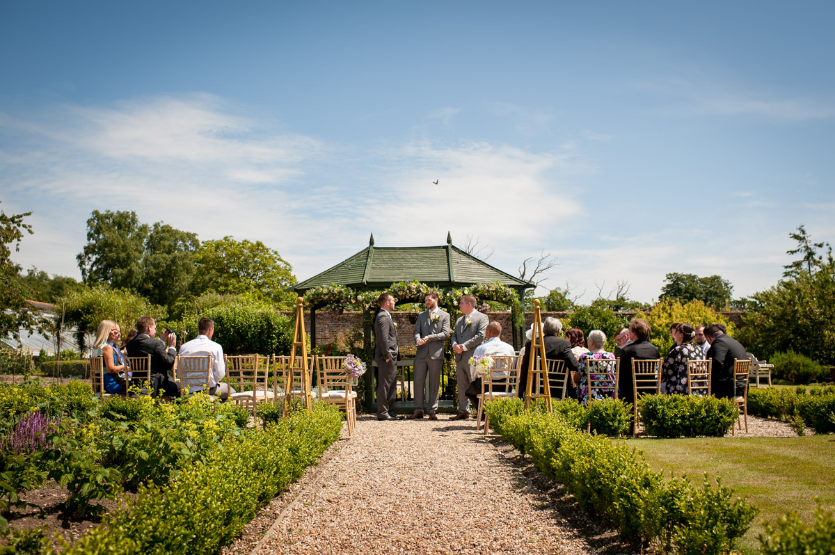 Photograph of gazebo at The Secret garden in Mersham Kent, Amy and Darrens wedding day