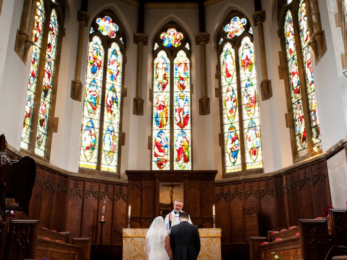 wedding photography at St Edmunds in Canterebury at Hannah and Davids wedding ceremony