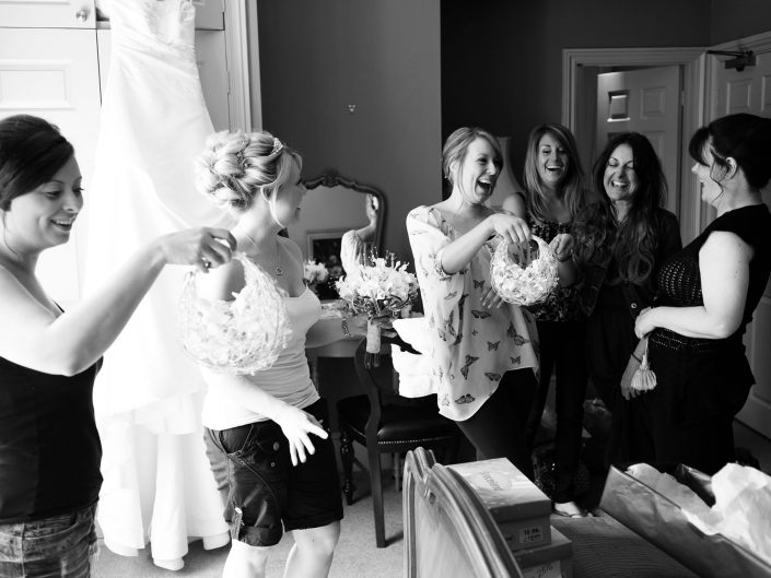 Donna and her bridemaids getting ready for her Tunbridge Wells wedding