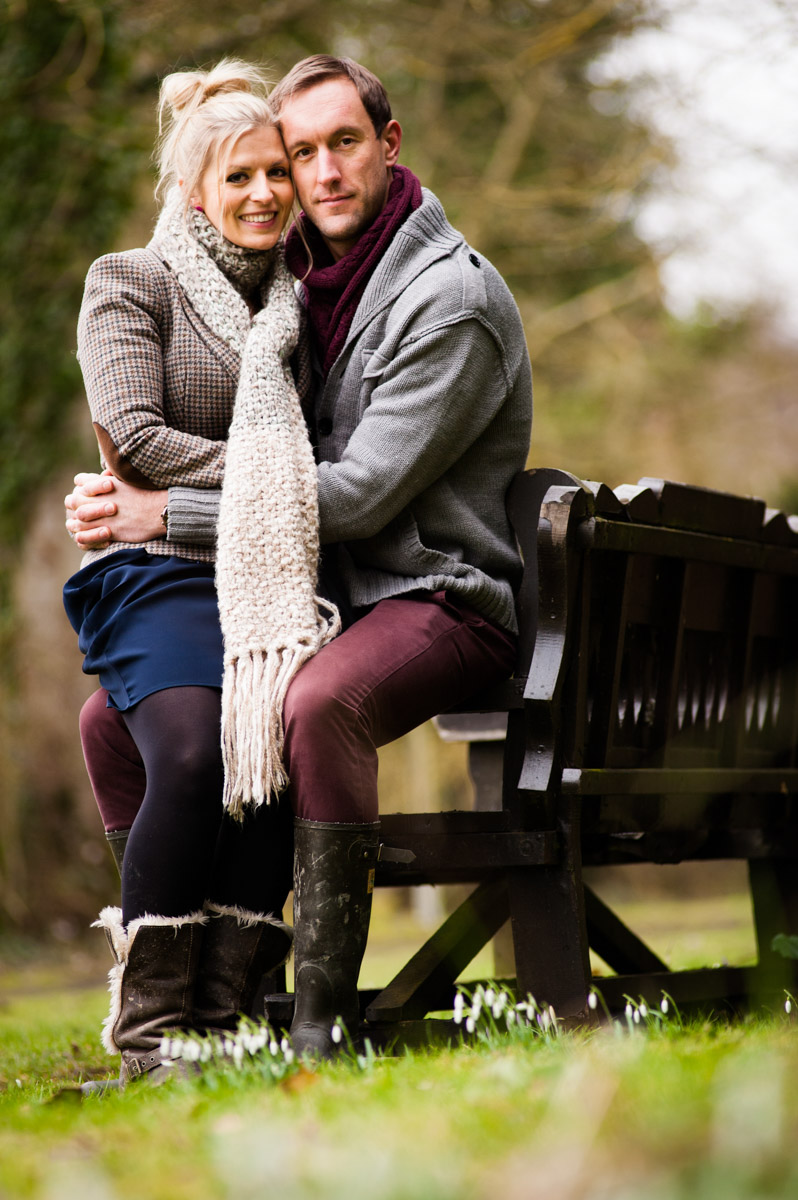 Photograph of Emily and Rob during their pre wedding photoshoot in Harrietsham Kent