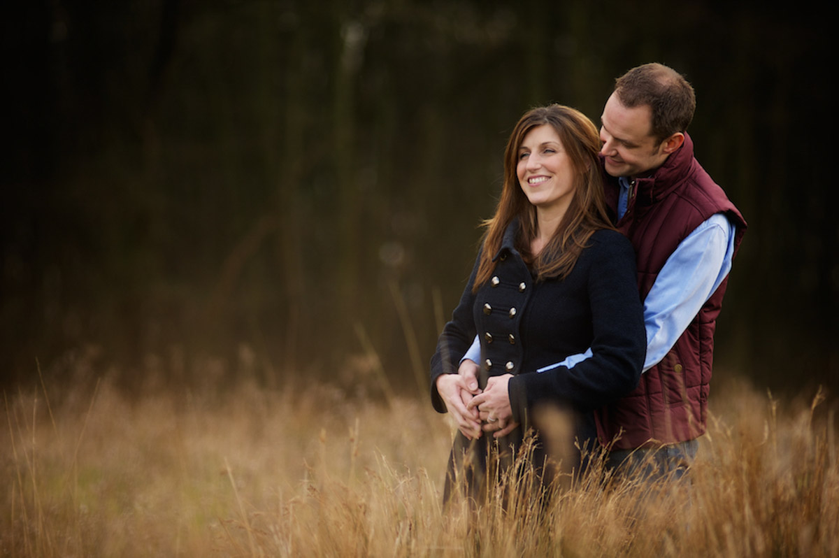 Julia and Ryan photographed in Kent during their relaxed and natural pre wedding photoshoot