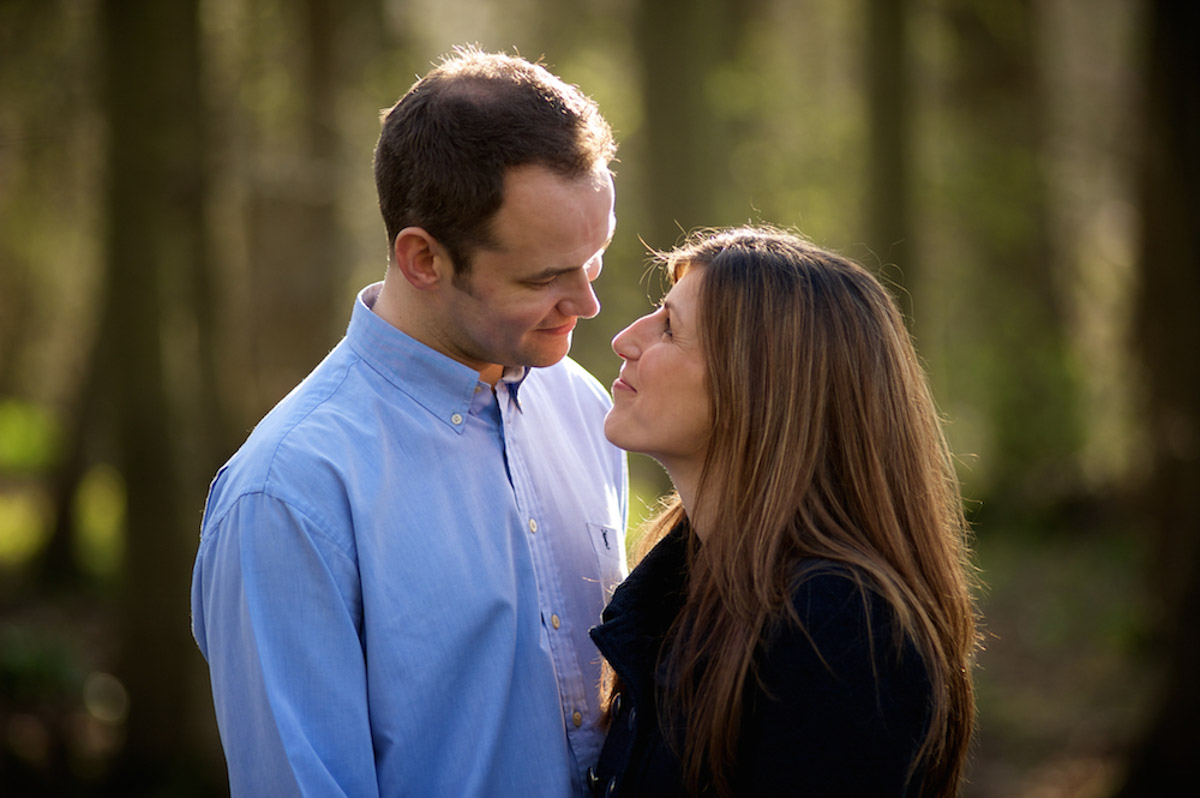 Julaia nd Ryan photographed looking at each other during their pre wedding photography shoot
