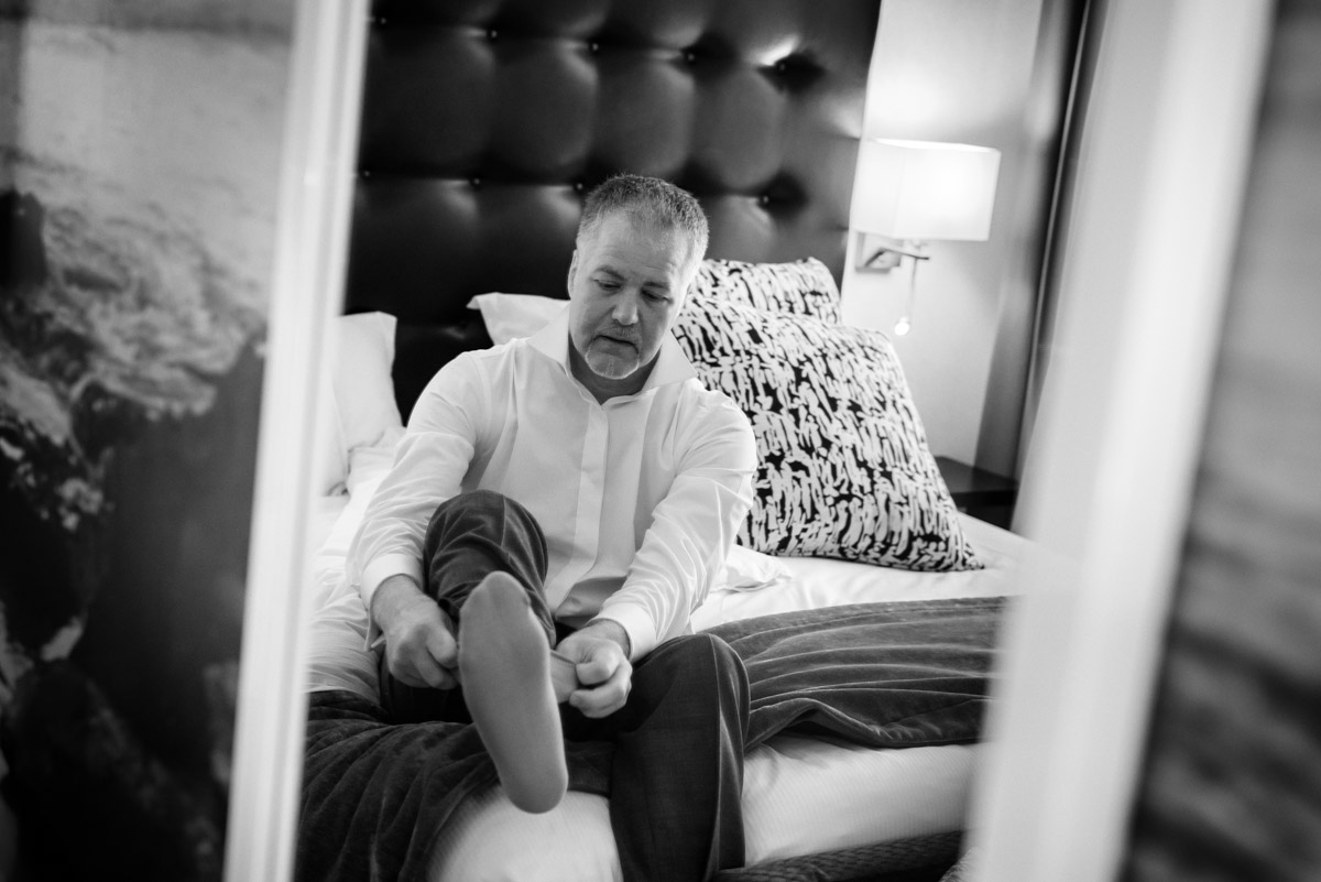 Darren photographed getting ready for his Hythe Imperial wedding in Kent