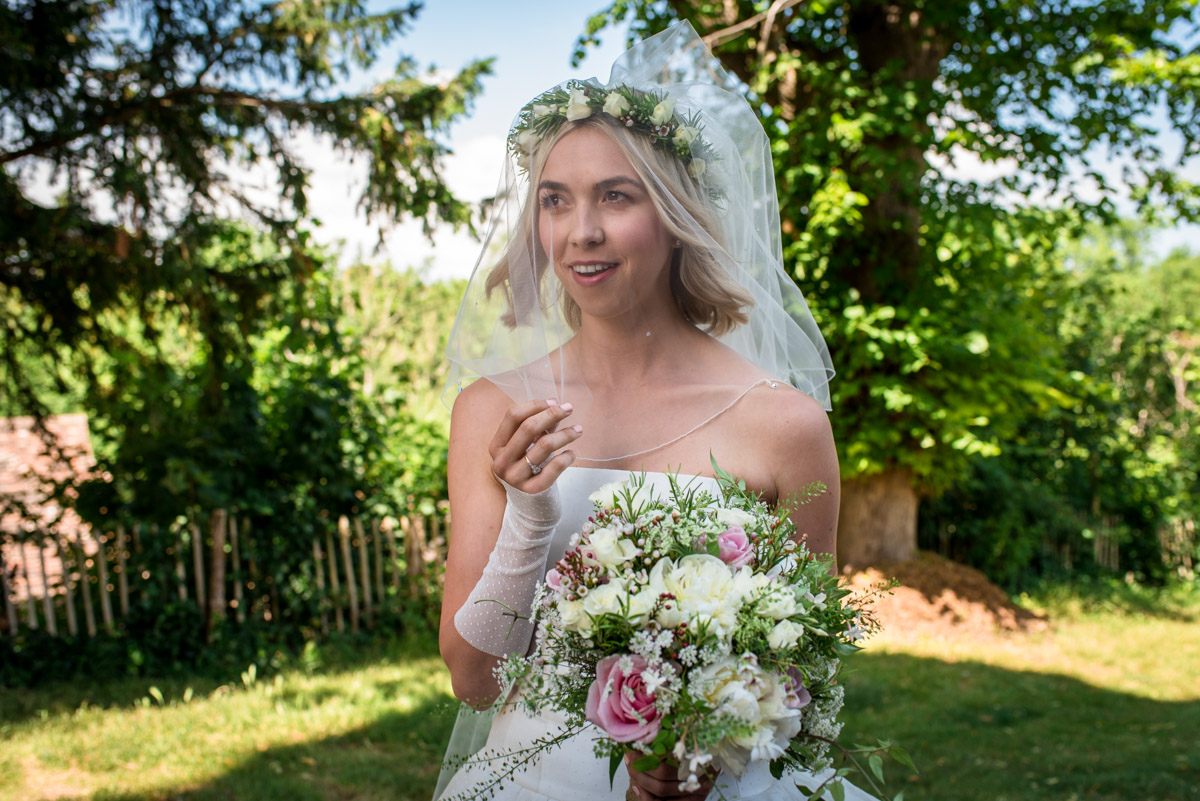 Wedding photograph of anne before her Kent church ceremony