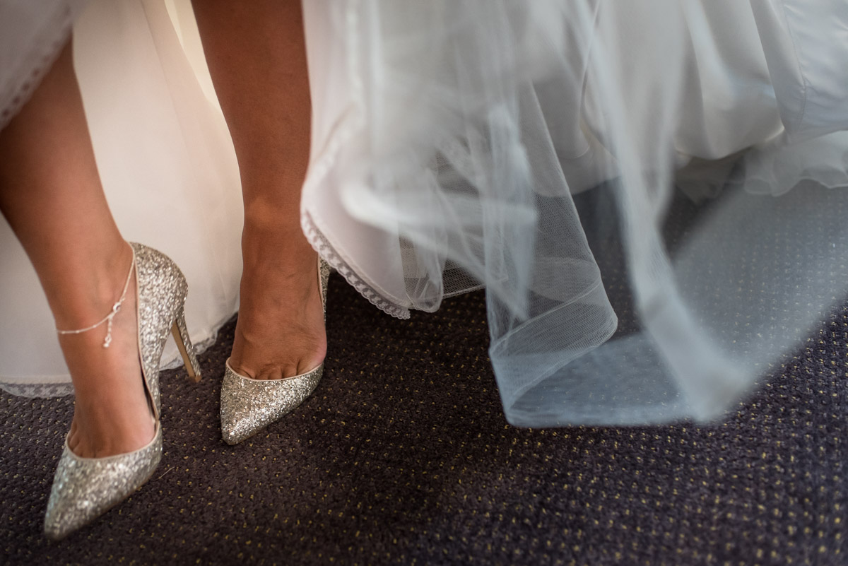 Photograph of Debbies wedding shoes