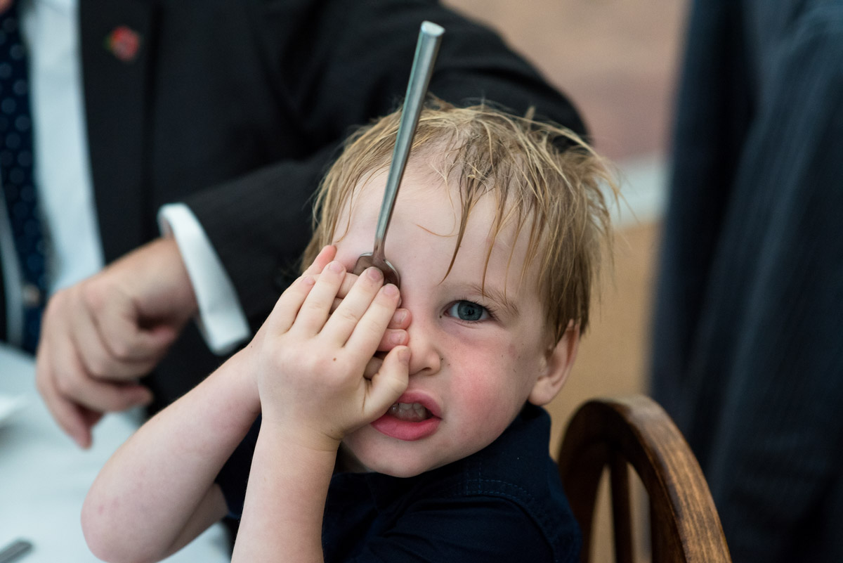 Photograph of little boy at emily and Toms wedding in east sussex