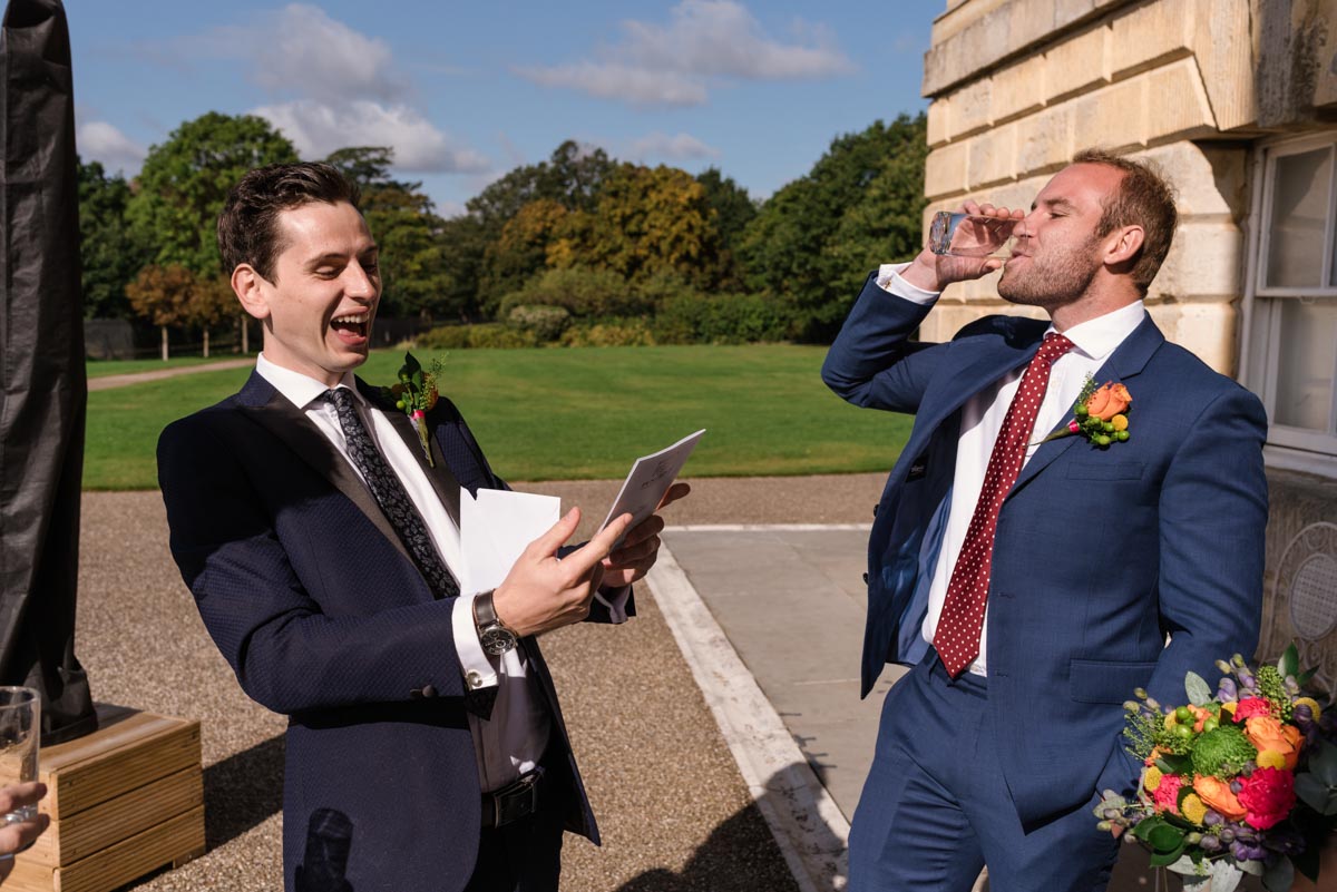 James and best man before his Danson House wedding
