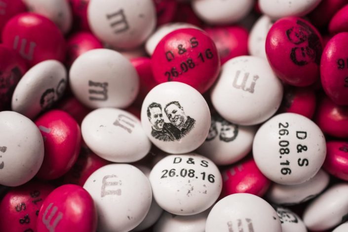Wedding M&M sweets with your faces on