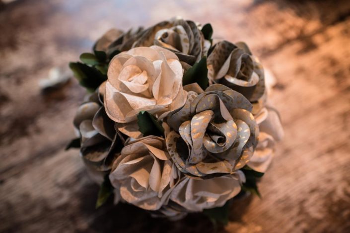 Photograph of paper bouquet