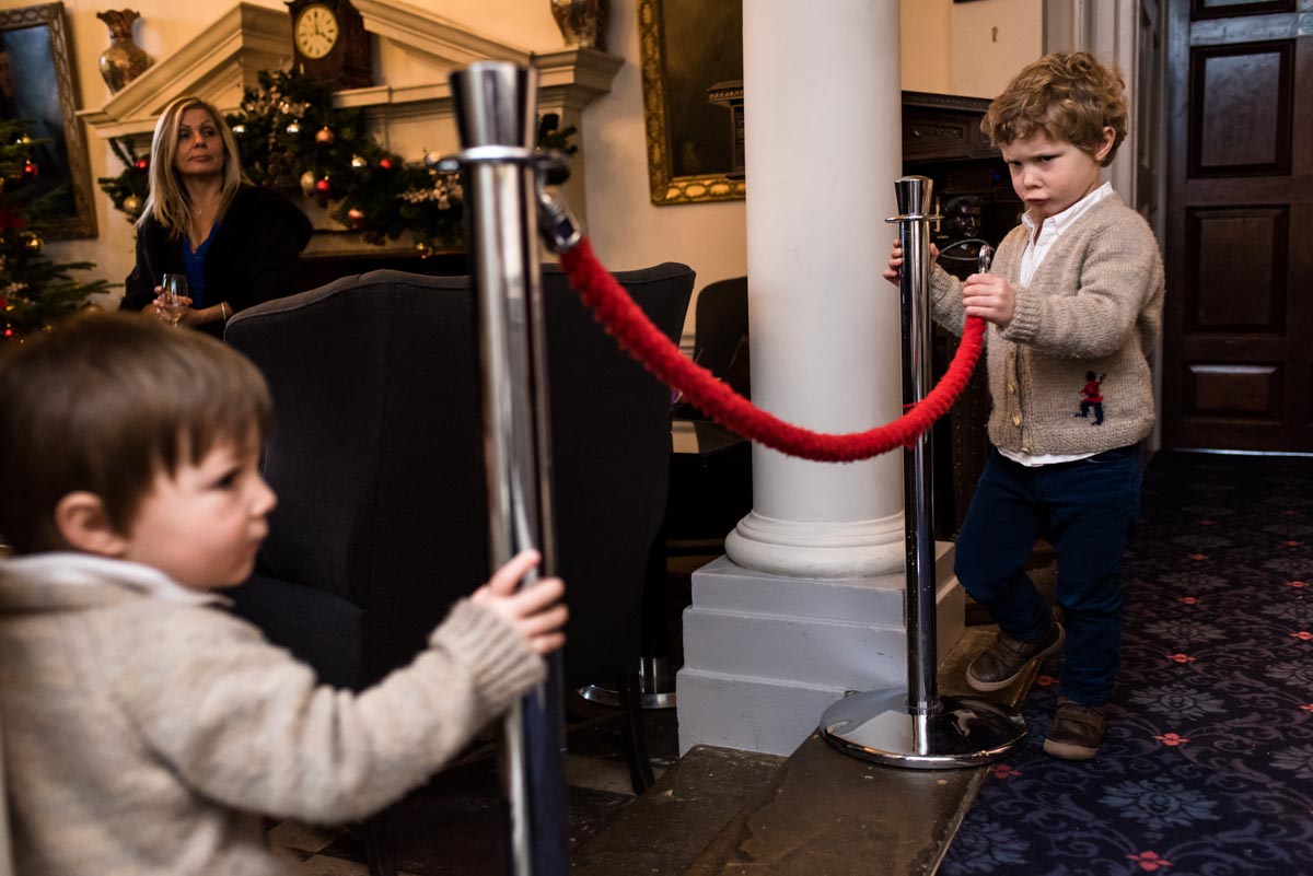 two boys at wedding at Jo and Grahams chilston park hotel