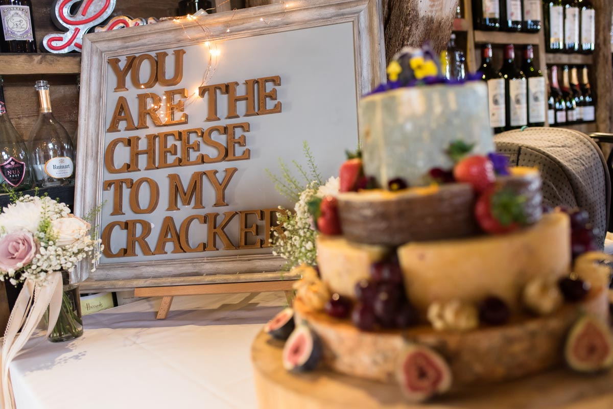 odo's Barn wedding. Cheese cake