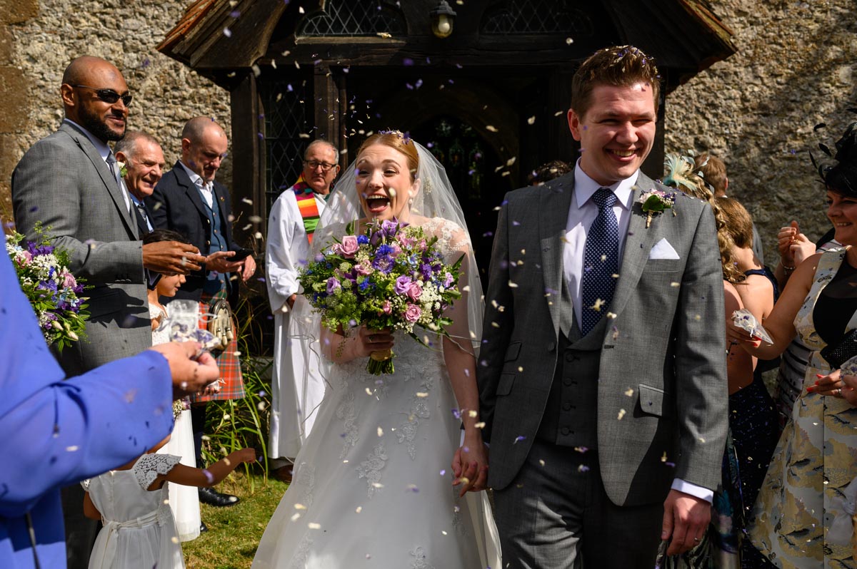 Bethany and Jack at their Kent Church wedding