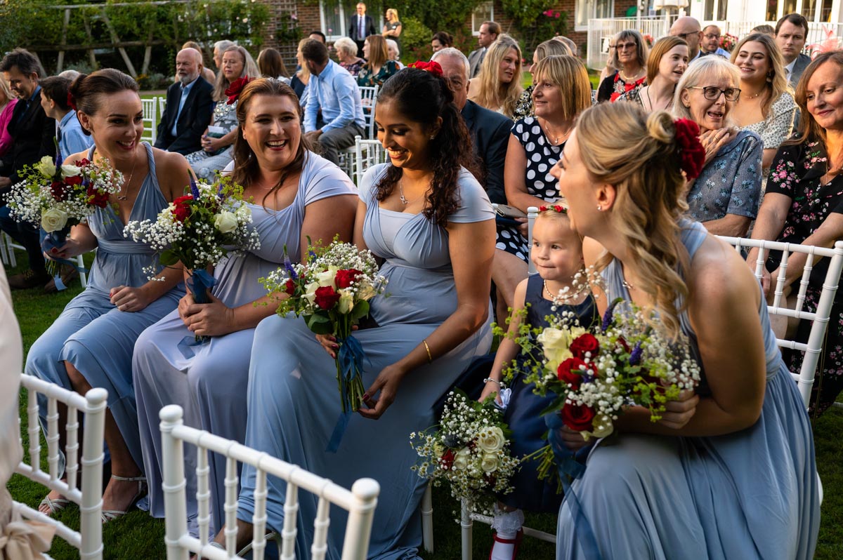 wedding photography best of 2021 photograph of bridesmaids at imogen and glens wedding at the little silver hotel in kent