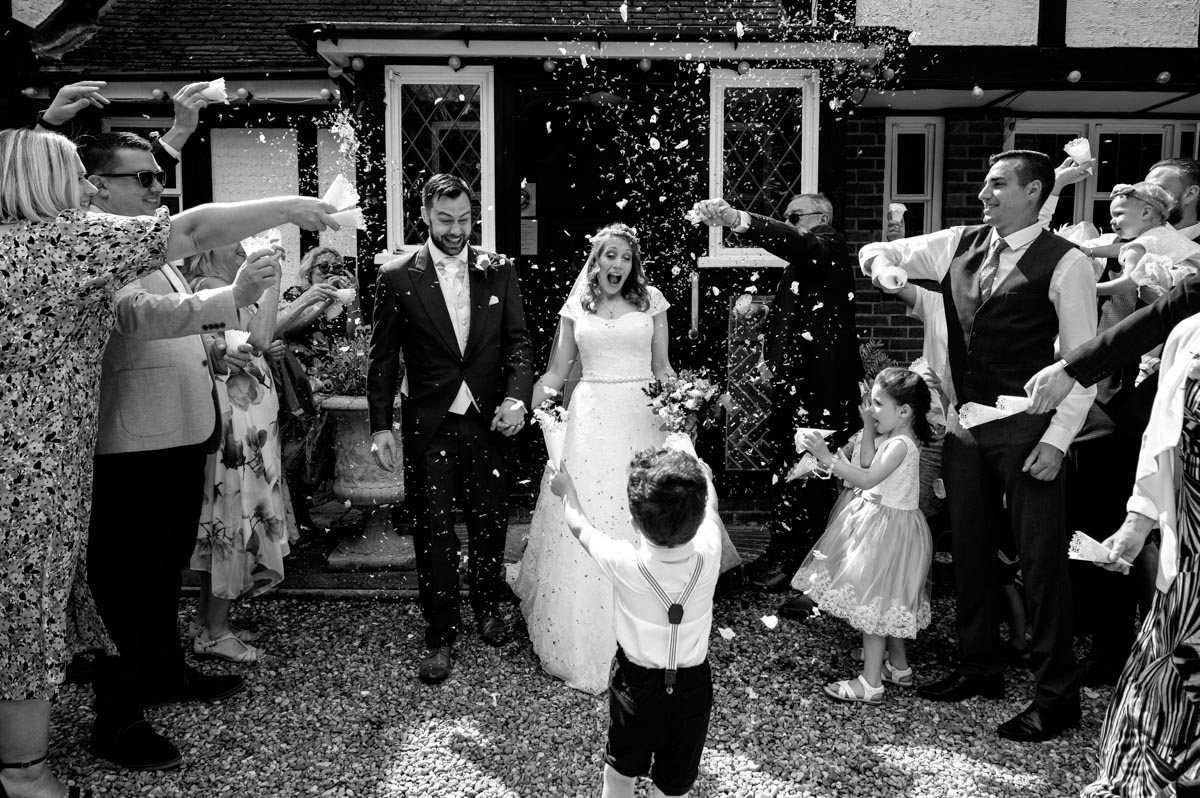 wedding photography best of 2021 confetti photo of heather and dan at little silver hotel wedding