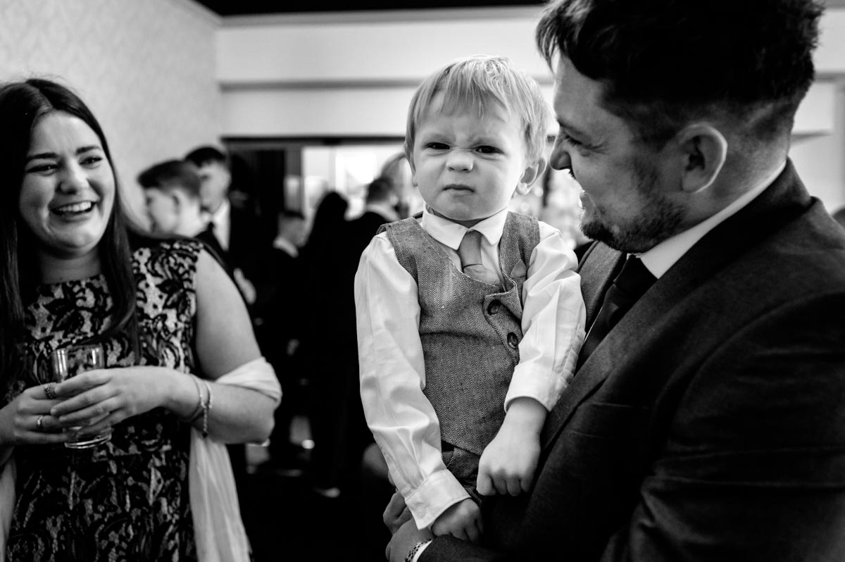 Photograph of boy at Ann and Alans wedding at The Hythe Imperial Hotel in Kent