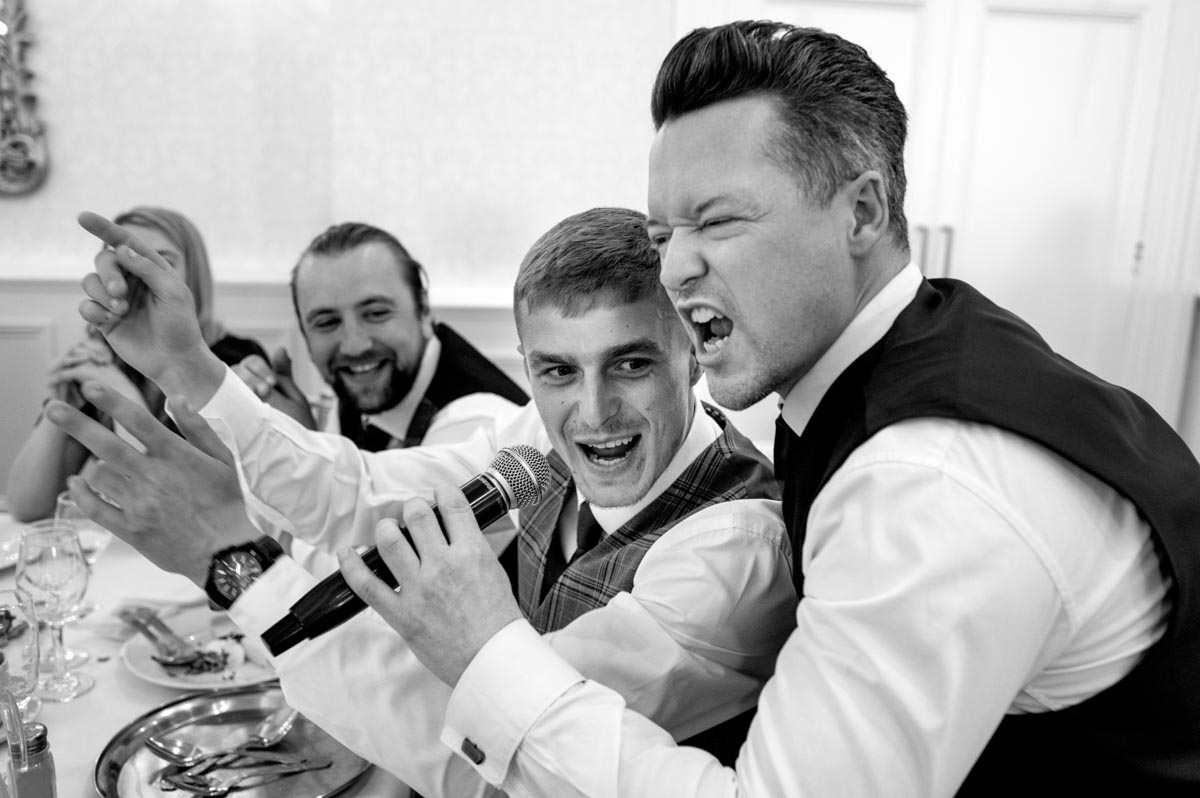 Photograph of Best singing waiters at Hythe Imperial wedding in Kent