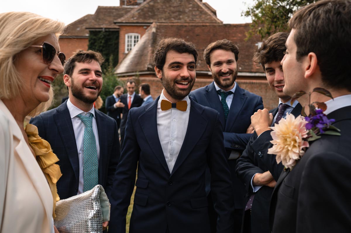 Wedding guests at Bilsington Priory