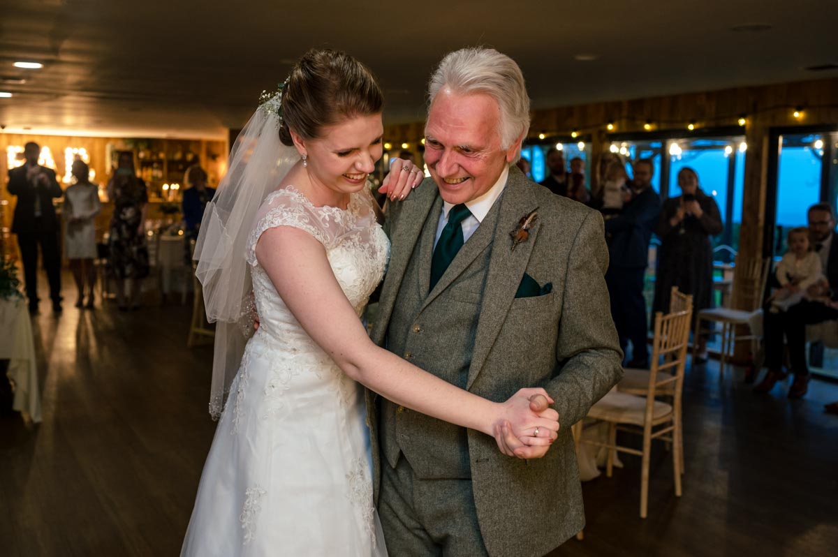 criown lodge wedding photography. Daughter and father dance