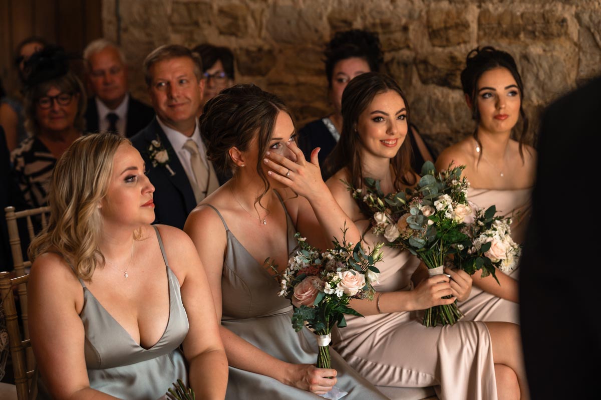 Photograph of bridesmaids at sarah and james swallows oast wedding