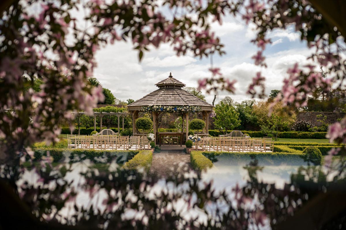 The secret garden wedding venue. Photograph of the gazebo
