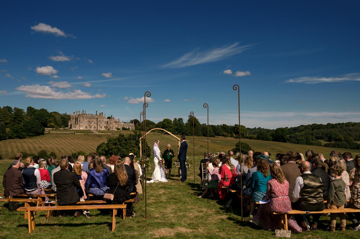 Photograph of Sarah and Matthews wedding at Little Bayham in Kent.