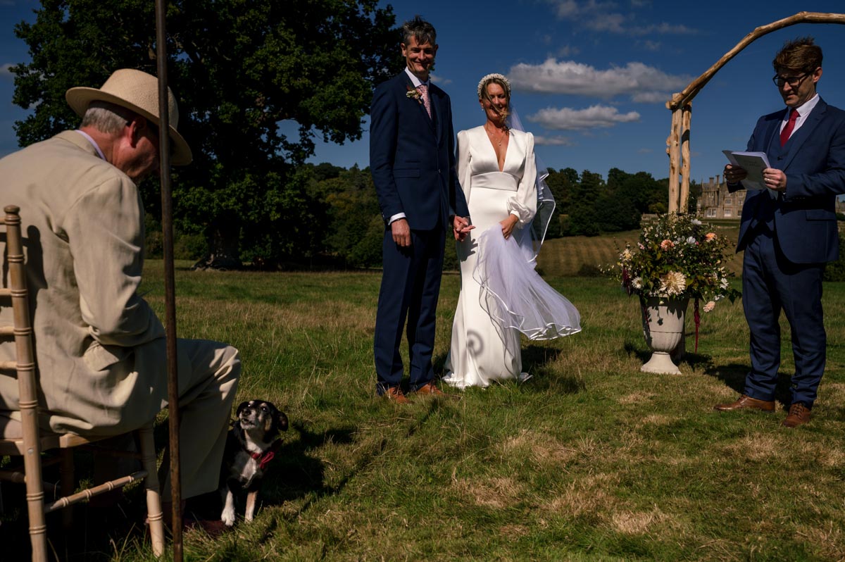 Wedding Photography including the couples dog