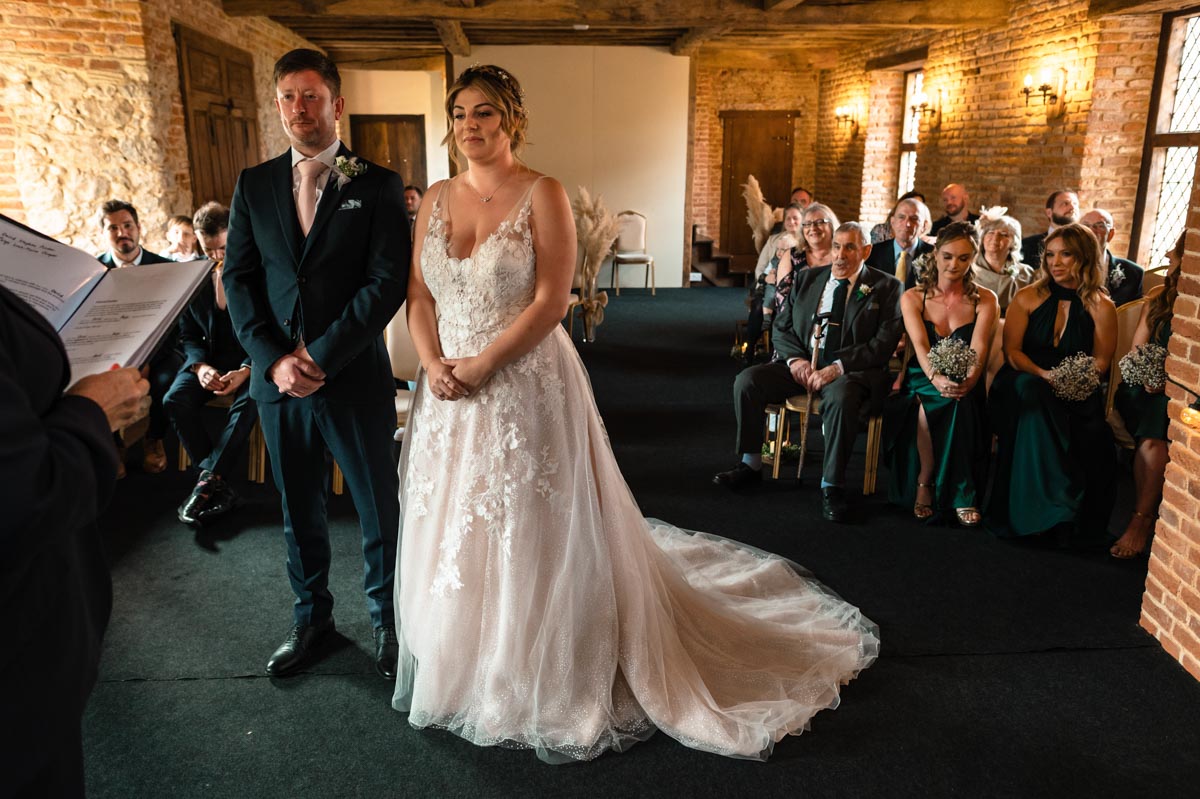 westenhanger castle wedding photography. Indoor ceremony