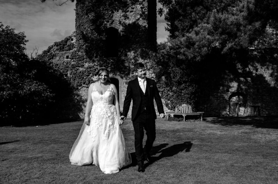 black and white wedding photography at westenhanger castle