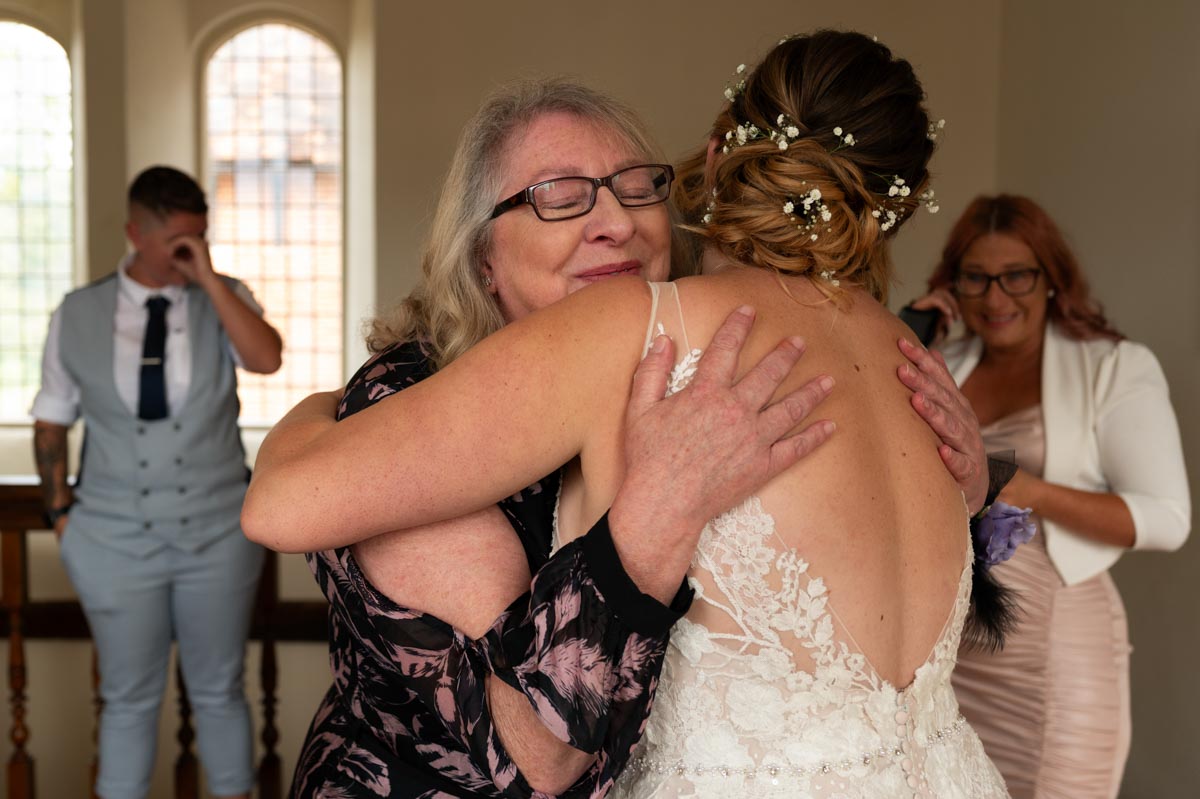 mum and daughter wedding photography at westenhanger castle